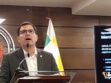 El senador Roca en conferencia de prensa