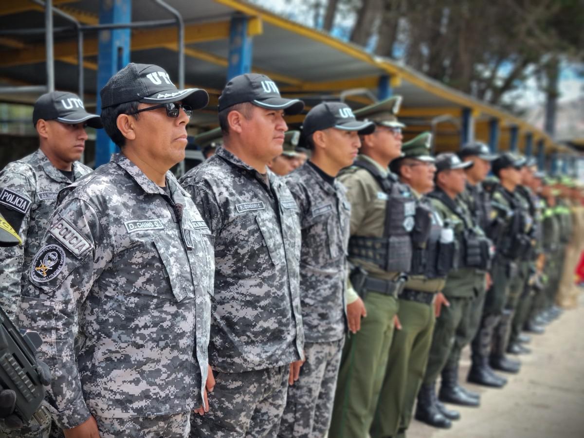 Unidades policiales en formación