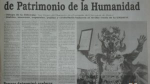 periódico de 2001 en el que se refleja la proclama del Carnaval de Oruro