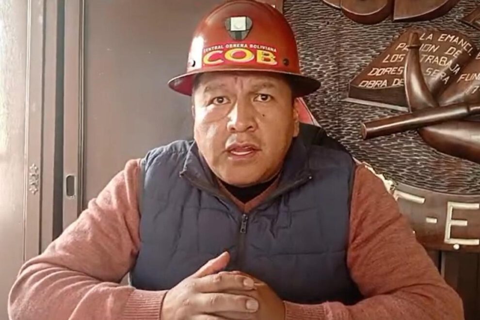 El dirigente de la COB, Mario Argollo