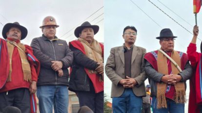 Nilton Condori, COB y ponchos rojos
