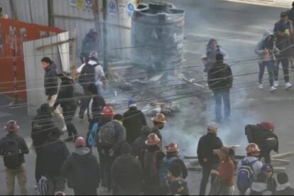 Destrozos al ornato público en La Paz