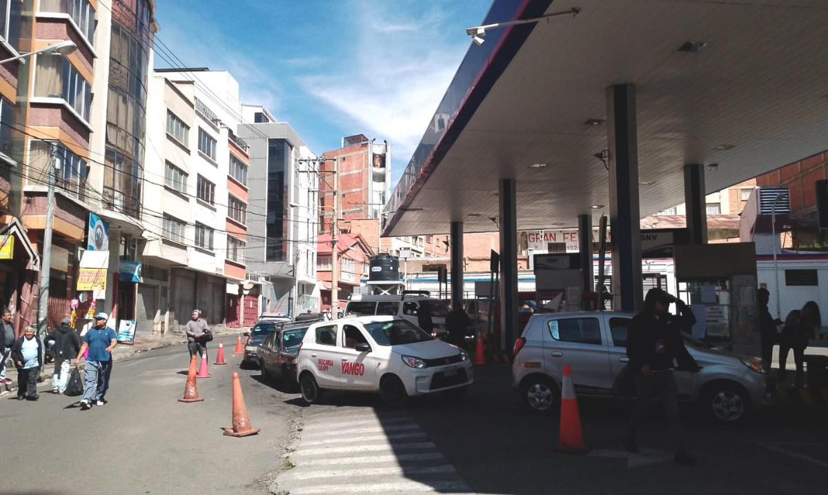 Estaciones de servicio en las ciudades de La Paz
