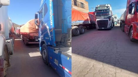 La Cámara Departamental de Transporte de La Paz (Cadetran) reveló que al menos 5 mil camiones de alto tonelaje están varados