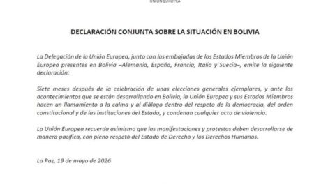 El comunicado difundido por la UE