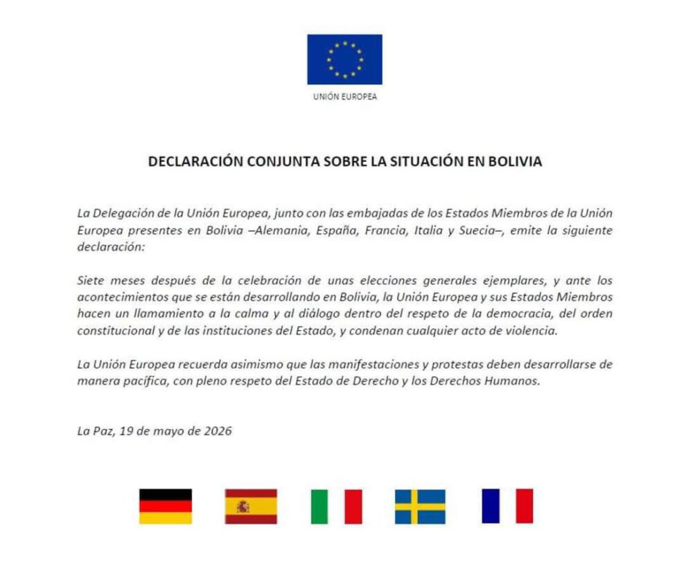 El comunicado difundido por la UE