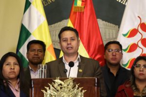 El Vicepresidente del Estado Plurinacional de Bolivia, Edmand Lara Montaño,