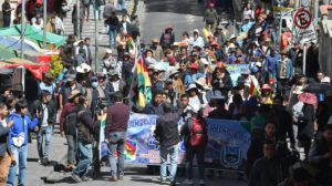 Una movilización en La Paz este miércoles