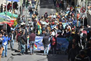 Una movilización en La Paz este miércoles