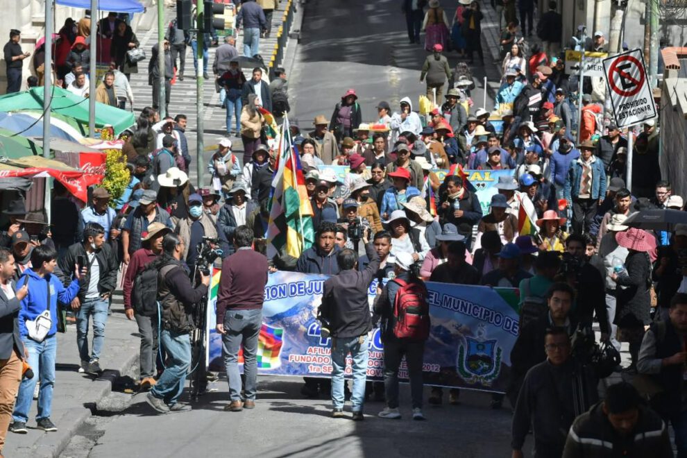 Una movilización en La Paz este miércoles