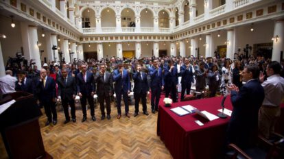 Posesión del gabinete ministerial de Rodrigo Paz
