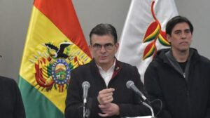 El presidente Rodrigo Paz en la conferencia de prensa el día de ayer miércoles