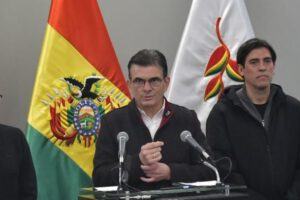 El presidente Rodrigo Paz en la conferencia de prensa el día de ayer miércoles