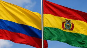 Banderas de Colombia y Venezuela
