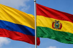 Banderas de Colombia y Venezuela