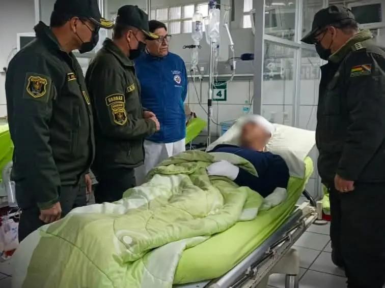 sargento de la Policía Boliviana permanece internado en un centro de salud