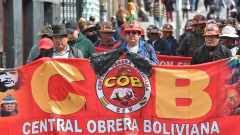 Una marcha de la COB este viernes en La Paz