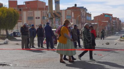Un punto de bloqueo en El Alto