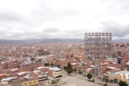 Vista panorámica de la ciudad de Oruro en el sector del estadio