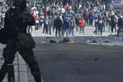 Efectivos de la Policía Boliviana