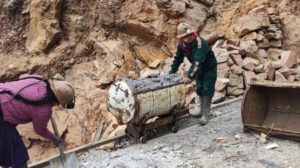Mineros cooperativistas y palliris realizan labores de transporte y acopio de mineral