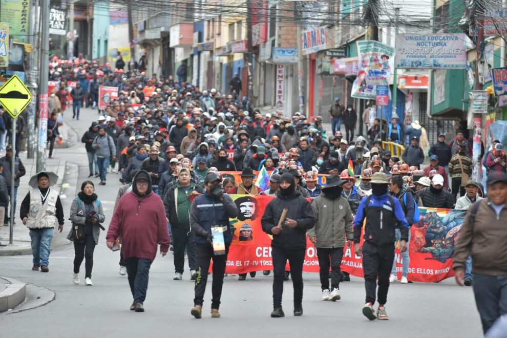 Protestas de la COB en La Paz