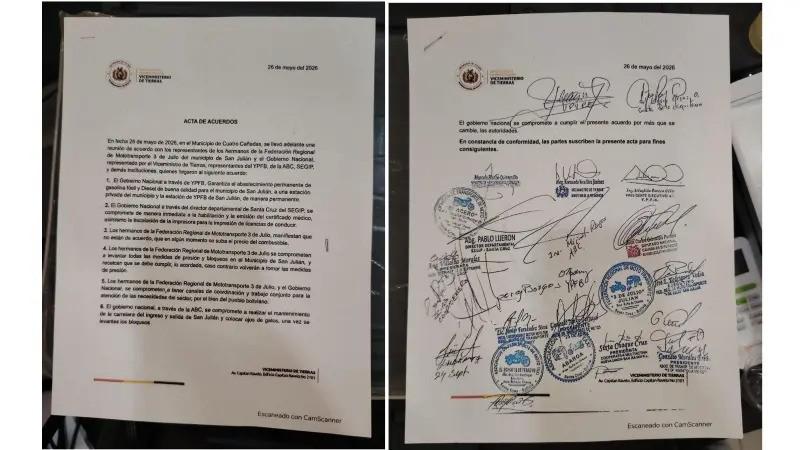 Acta de acuerdo