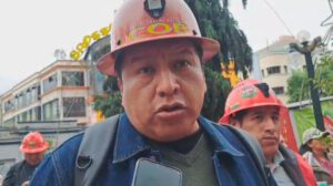 El máximo dirigente de la COB, Mario Argollo