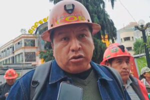 El máximo dirigente de la COB, Mario Argollo