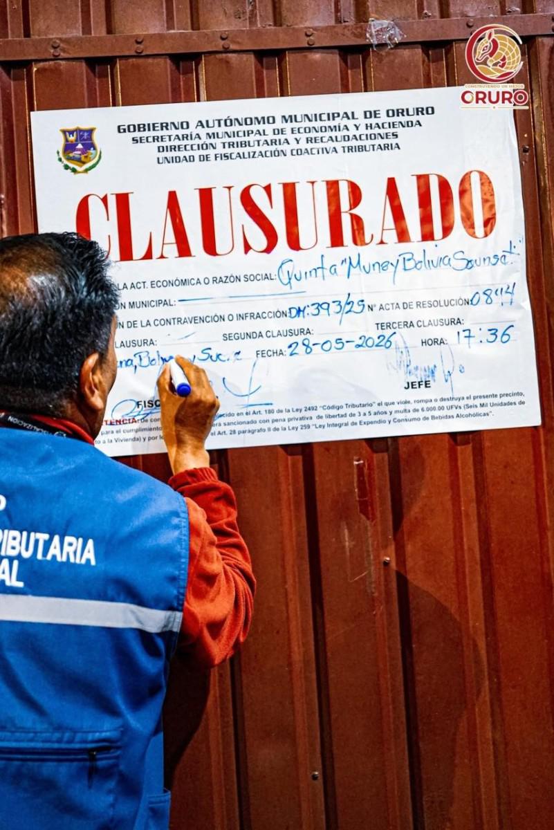 clausura de local munay