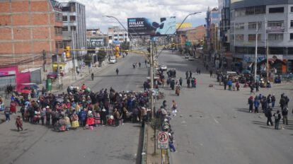 Un bloqueo en la ciudad de El Alto