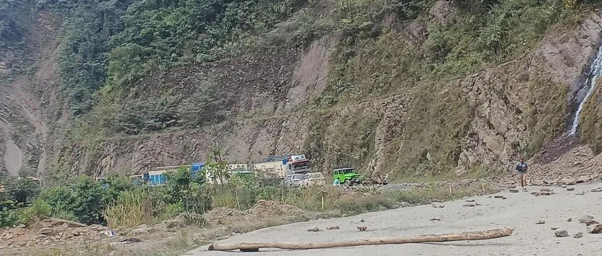 Punto de bloqueo en Puente Armas
