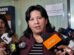 La diputada Bilbao en conferencia de prensa