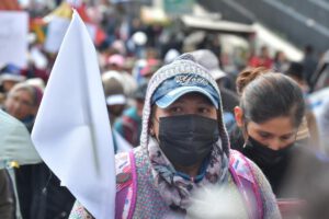 Manifestantes durante marchas