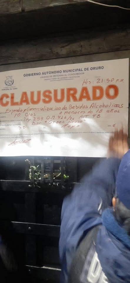 La clausura fue oficializada durante el operativo