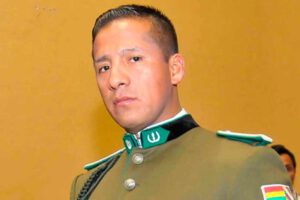 Franklin Mamani, boxeador y teniente de la Policía Boliviana