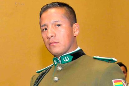 Franklin Mamani, boxeador y teniente de la Policía Boliviana