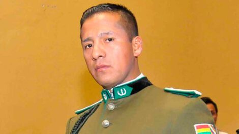 Franklin Mamani, boxeador y teniente de la Policía Boliviana