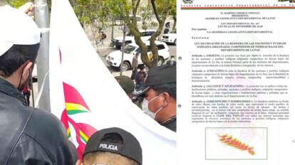 Bandera del Patujú reconocida por ley