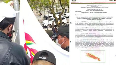 Bandera del Patujú reconocida por ley
