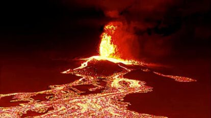 Erupción del volcán La Palma y sus coladas de lava
