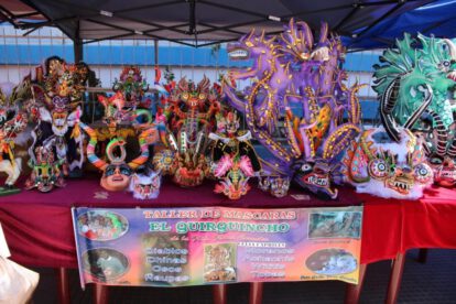 Caretas de diablos realizadas por manos orureñas