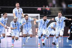 Argentina frente a Portugal en la final del Mundial de Futsal