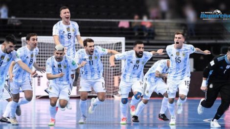 Argentina frente a Portugal en la final del Mundial de Futsal