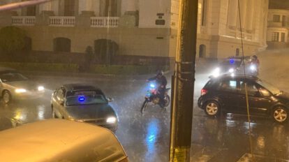 Intensa lluvia con granizo en Sucre