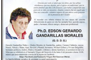 Ph.D. Edson Gerardo Gandarillas Morales invitación religiosa