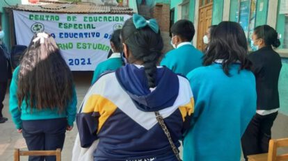 Estudiantes con discapacidad en Oruro