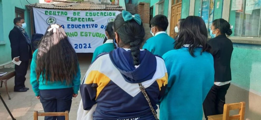 Estudiantes con discapacidad en Oruro