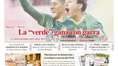 Edición impresa La Patria del 11 de octubre de 2021
