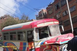 Accidente de micro en La Paz